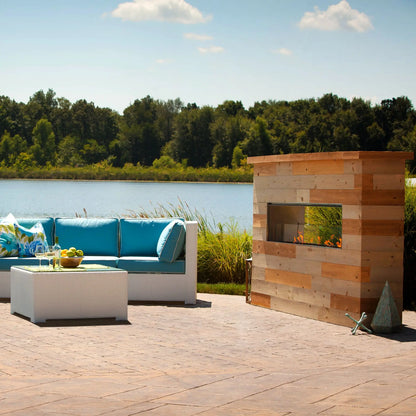 Fire Gear Kalea Bay Outdoor Linear Gas Fireplace – Natural Gas Linear Fireplace Installed Outdoors
