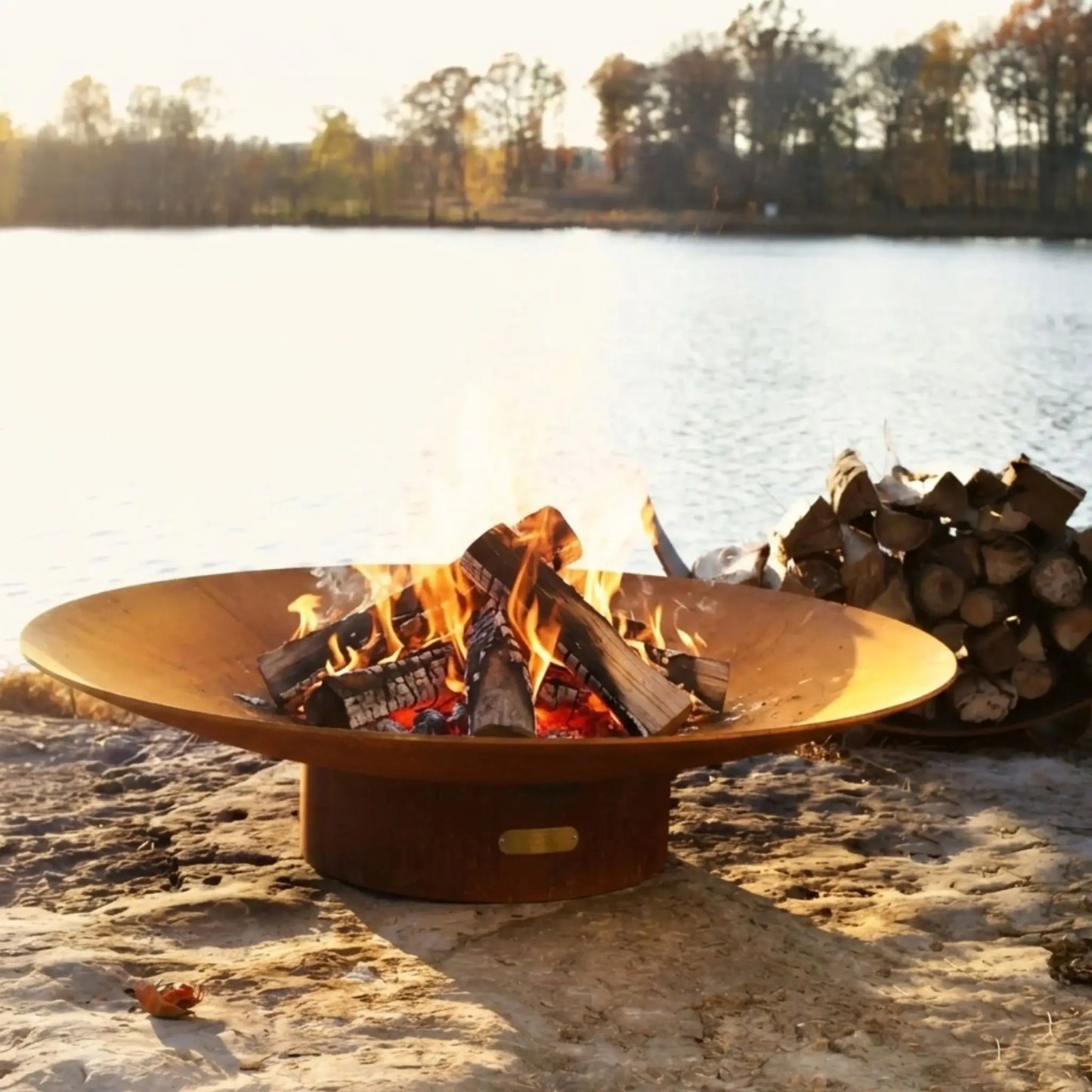Fire Pit Art Asia Fire Pit 72-Inch – Extra-Large Steel Outdoor Fire Pit – Main Product Photo
