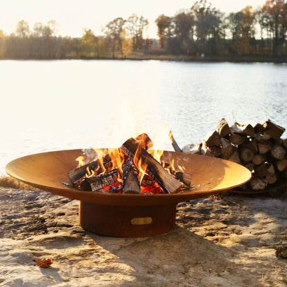 Fire Pit Art Asia Fire Pit 72-Inch – Extra-Large Steel Outdoor Fire Pit – Main Product Photo
