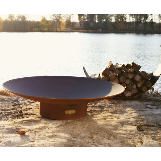 Fire Pit Art Asia Fire Pit 72-Inch – Extra-Large Steel Outdoor Fire Pit – Detail View