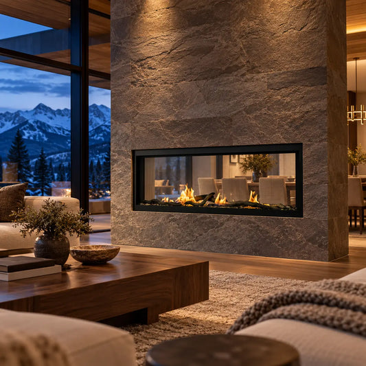 Sierra Flame Emerson 48" Slim See-Through Direct Vent Gas Fireplace | Deluxe | NG & LP