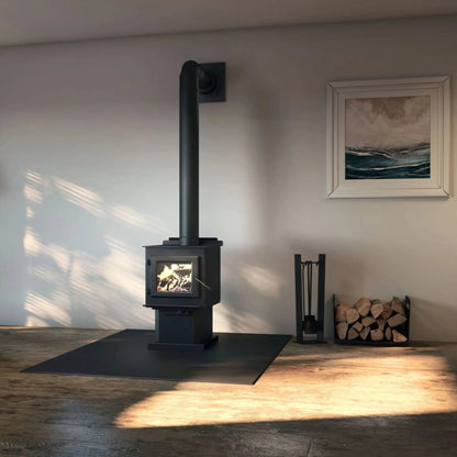Englander Blue Ridge 100 Wood Stove Black Finish Angle View