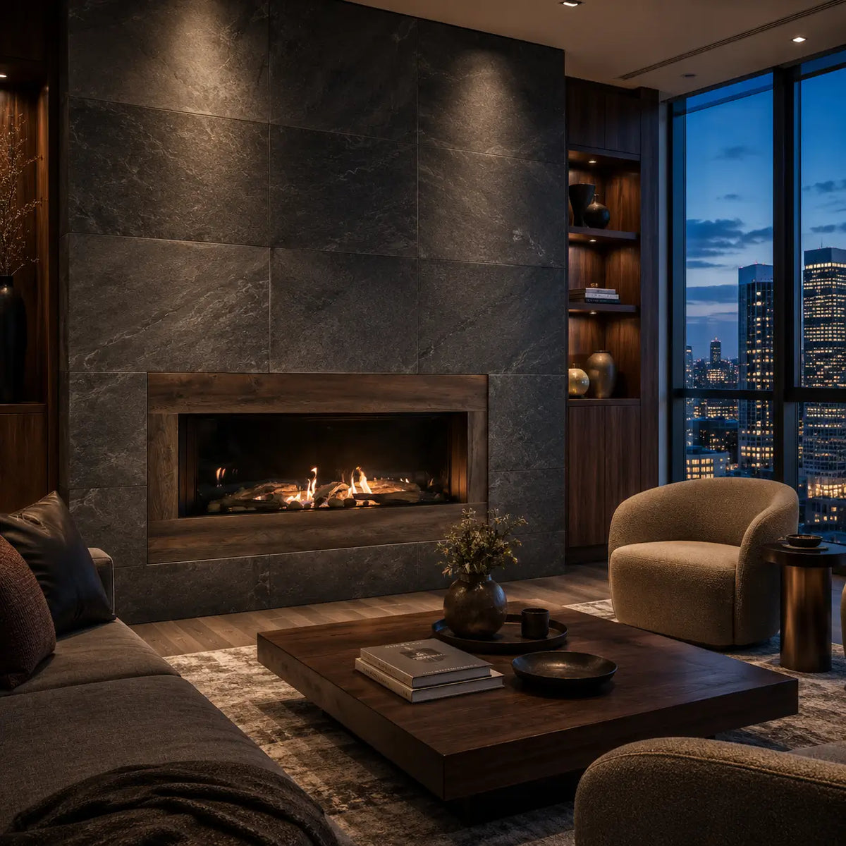 Sierra Flame Vienna Direct Vent Linear Gas Fireplace | No Gaps No Louvers | NG & LP | 40" 50" 60"