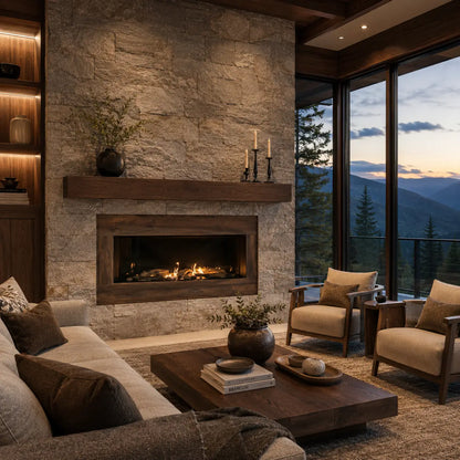 Sierra Flame Vienna Direct Vent Linear Gas Fireplace | No Gaps No Louvers | NG & LP | 40" 50" 60"