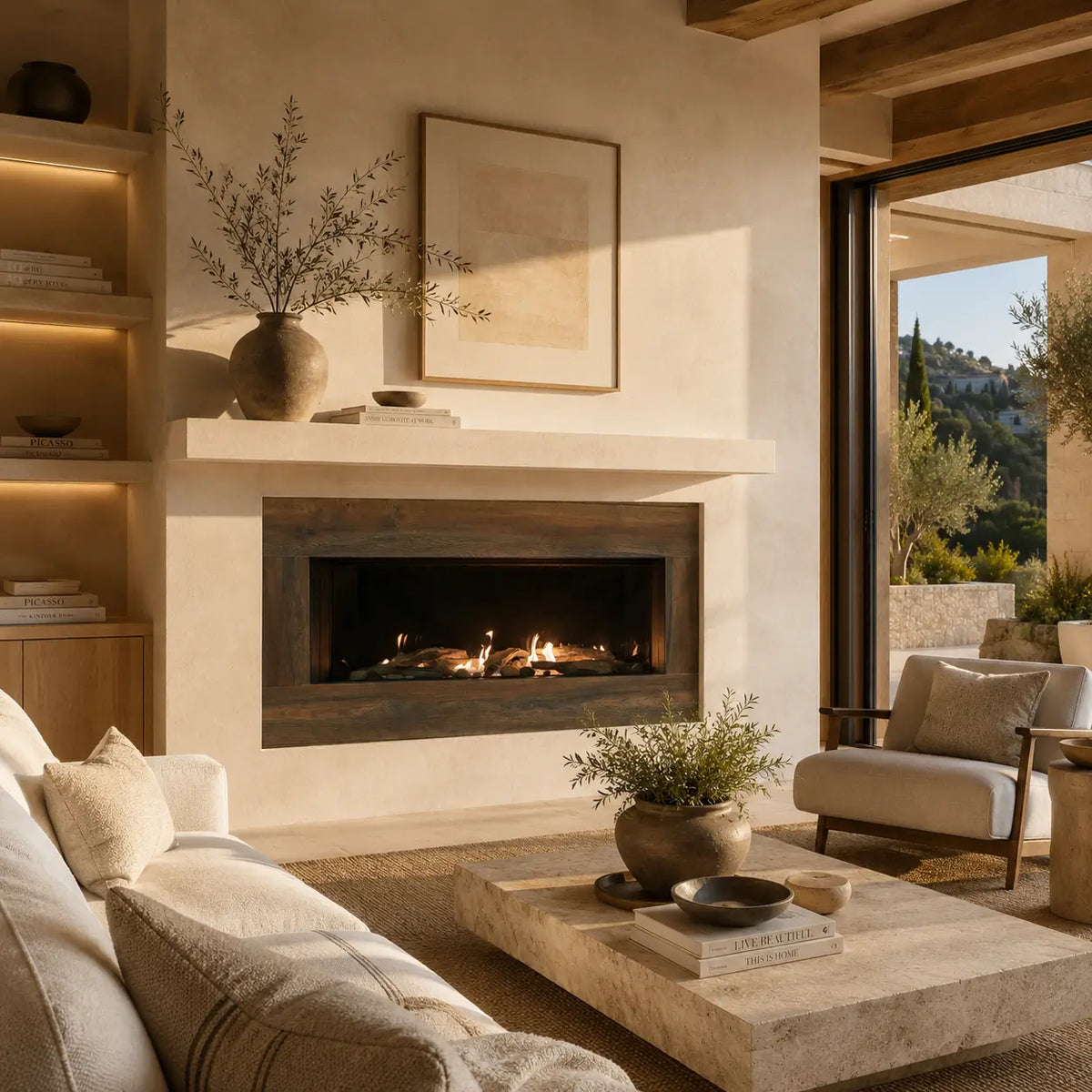 Sierra Flame Vienna Direct Vent Linear Gas Fireplace | No Gaps No Louvers | NG & LP | 40" 50" 60"