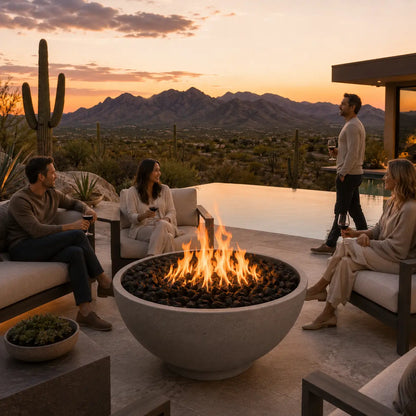 Fire Gear Sanctuary Series Fire Bowl | 39-Inch | GFRC | NG & LP