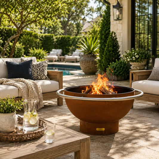Fire Pit Art Bella Luna Steel Fire Pit – Moon Design Outdoor Fire Pit – Main Product Photo