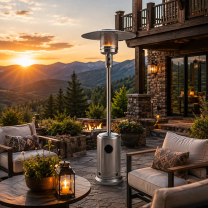 Fire Sense Commercial Series Propane Patio Heater | 48,000 BTU | 4 Designer Colors