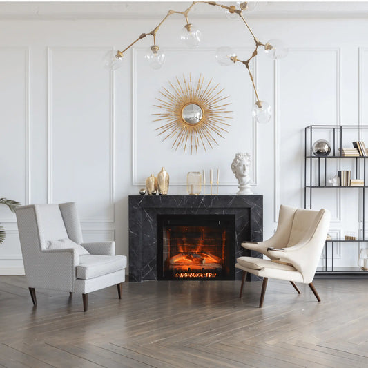 Amantii Classic Edition Electric Fireplace - Black Finish Front View