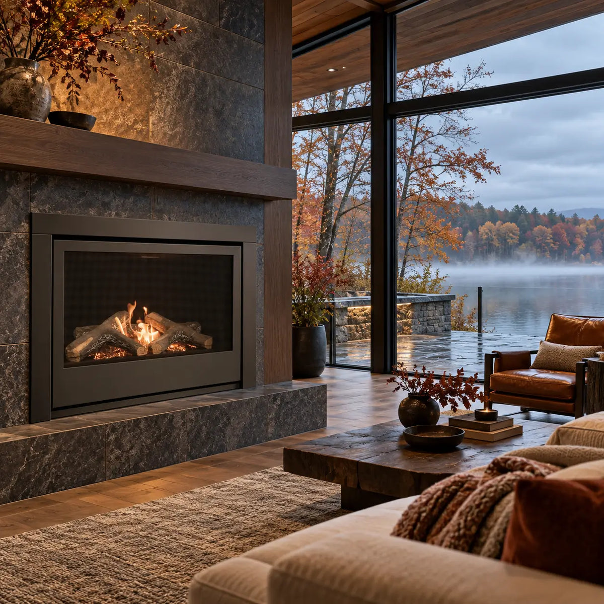 Sierra Flame Thompson 36" Deluxe Direct Vent Linear Gas Fireplace | NG & LP