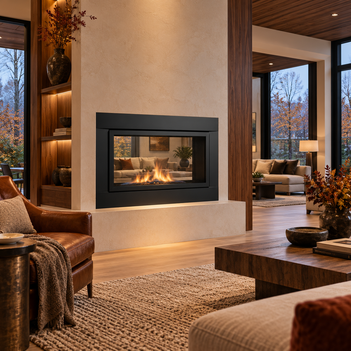 Sierra Flame Palisade 36" See-Through Direct Vent Gas Fireplace | NG & LP
