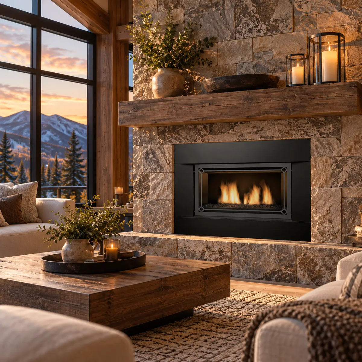 Sierra Flame Newcomb 36" Direct Vent Linear Gas Fireplace | Deluxe | NG & LP