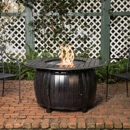 Fire Sense Grand Cooper Propane Fire Pit - Bronze Finish Front View