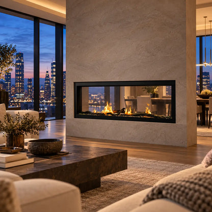 Sierra Flame Emerson 48" Slim See-Through Direct Vent Gas Fireplace | Deluxe | NG & LP