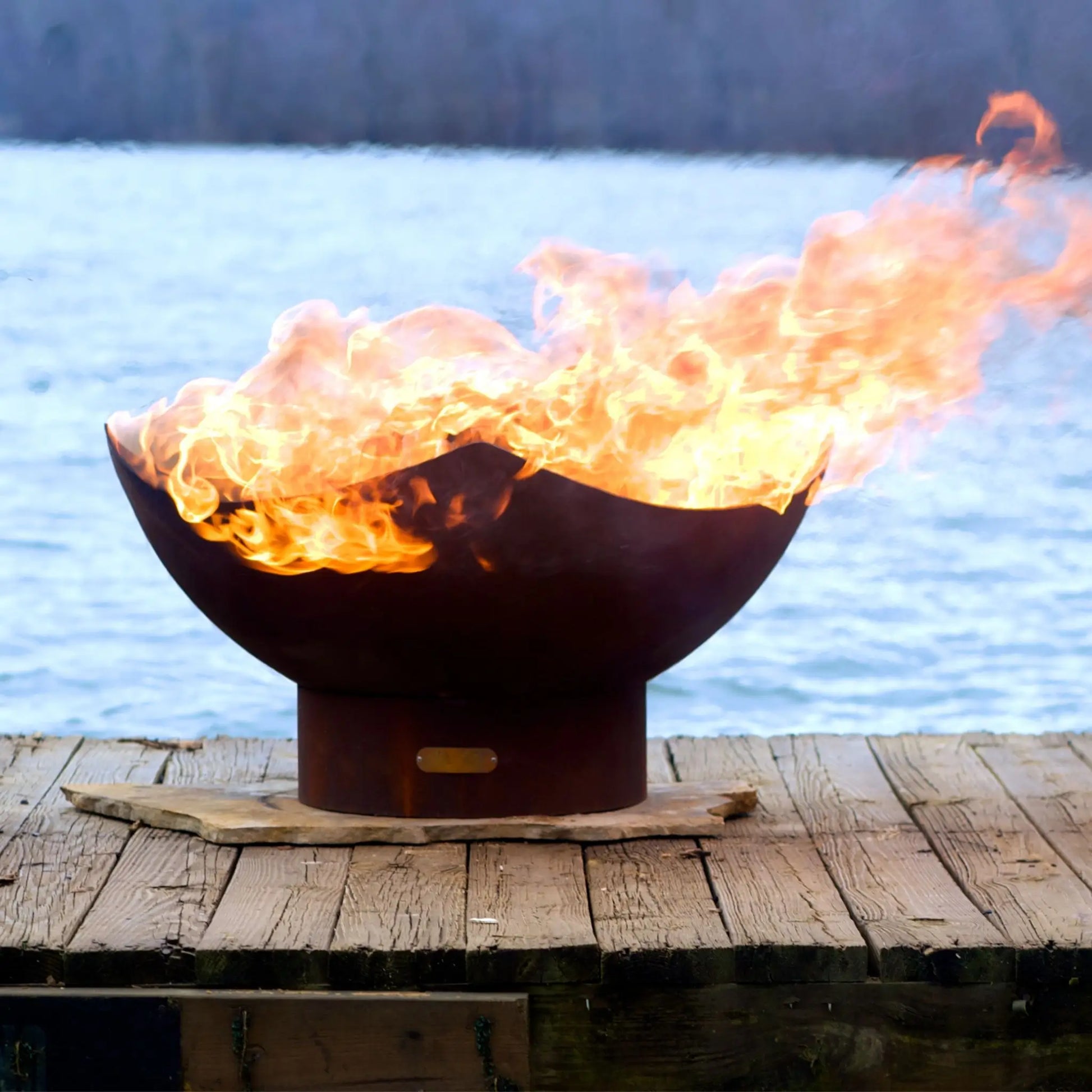 Fire Pit Art Manta Ray Steel Fire Pit – Ocean-Inspired Sculptural Outdoor Fire Pit – Main Product Photo