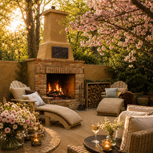 FireRock Pre-Fabricated Outdoor Wood Burning Fireplace | Masonry | 30", 36" & 42"