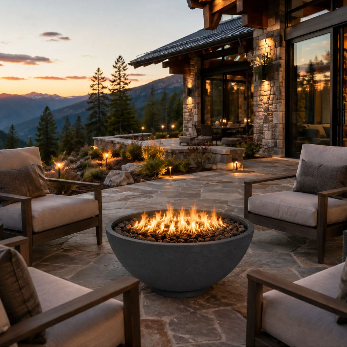 Fire Gear Sanctuary Series Fire Bowl | 39-Inch | GFRC | NG & LP
