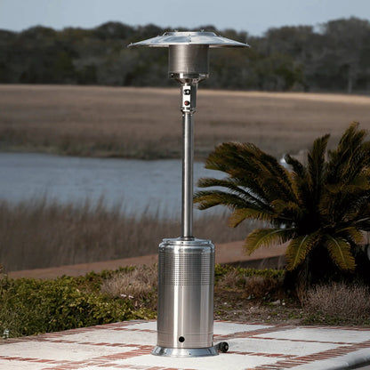 Fire Sense Stainless Steel Pro Series Propane Patio Heater Stainless Steel Finish Front View