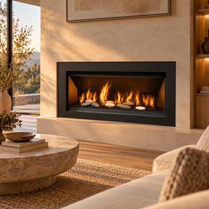 Sierra Flame Bennett 45" Direct Vent Linear Gas Fireplace | Deluxe System | NG & LP