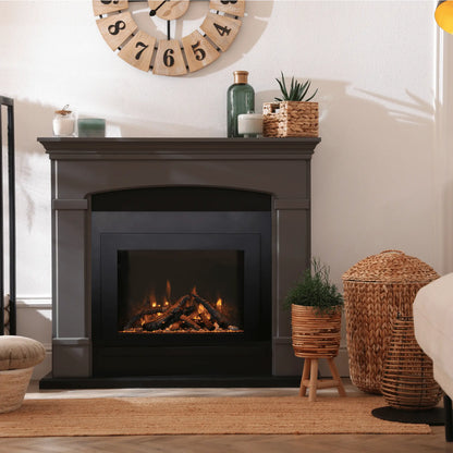 Sierra TRD Insert Electric Fireplace-  Black Finish Front View