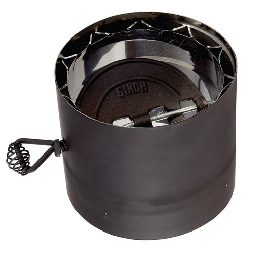 6" VORTEX DOUBLE WALL STOVE PIPE SECTION WITH DAMPER