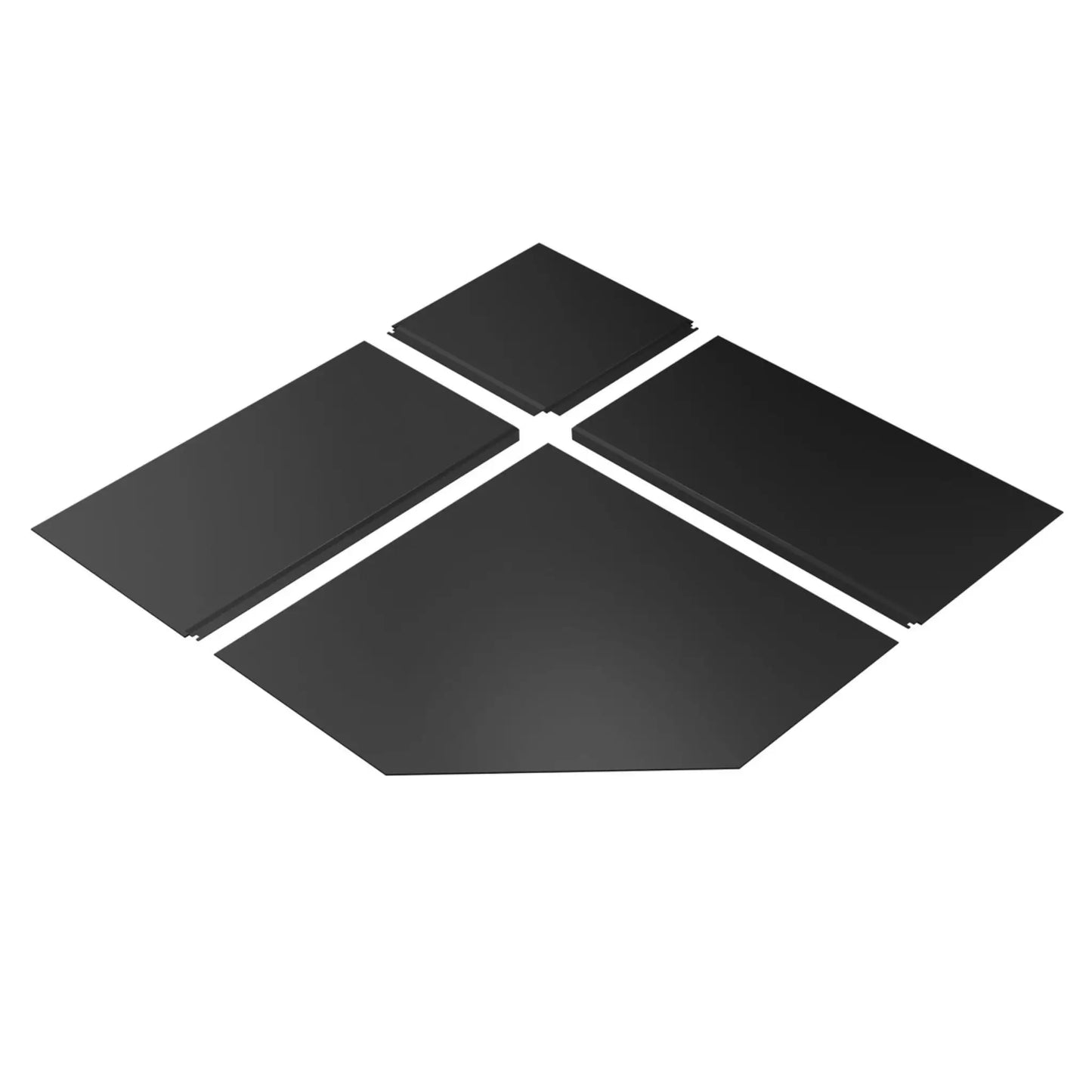 BLACK STEEL HEARTH PAD 60" - CORNER